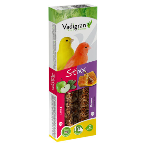 Vadigran Stixx Canaries Honey-Fruit Στικς για Καναρίνια με Μέλι & Φρούτα 2 σε 1 2τμχ 90gr