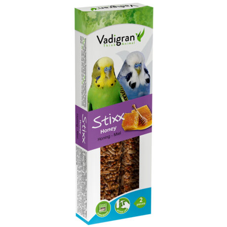 Vadigran Stixx Budgies Honey Στικς για Παπαγαλάκια με Μέλι 2τμχ 85gr