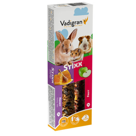 Vadigran Stixx Rodents Honey & Fruit Στικς για Μικρά Τρωκτικά με Μέλι & Φρούτα 2τμχ 120gr