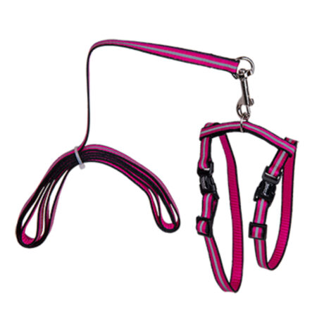 Vadigran Reflect Σαμαράκι & Λουρί Γάτας Ροζ 22-32cm/120cm