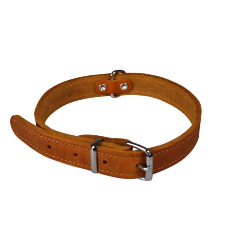 Vadigran Περιλαίμιο Δερμάτινο Κονιάκ Large 52cm/22mm