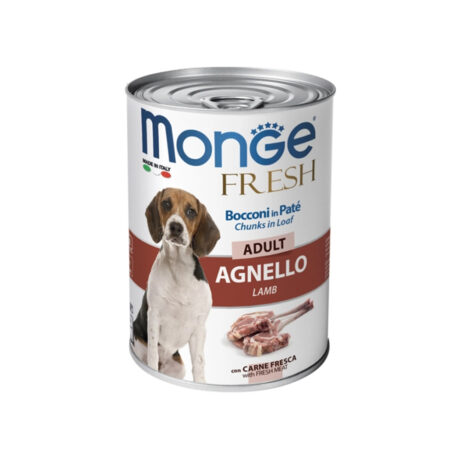 Monge Dog Pate & Chunks Adult Lamb Κονσέρβα Σκύλου με Πατέ και Κομμάτια Αρνιού 400gr