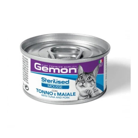 Gemon Cat Mousse Sterilised Tuna & Pork Κονσέρβα Γάτας με Τόνο & Χοιρινό 85gr