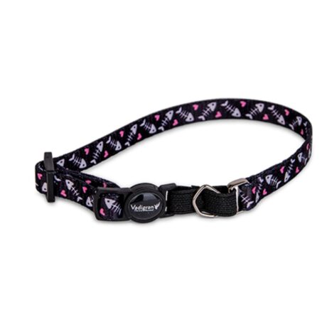 Vadigran Cat Collar Herringbone Black Κολάρο Γάτας 20-30cm/10mm