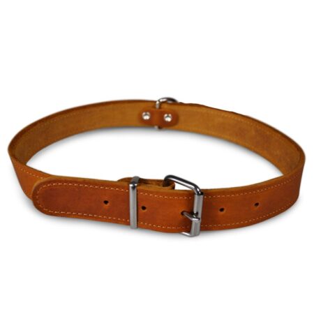 Vadigran Περιλαίμιο Δερμάτινο Κονιάκ XXLarge 70cm/30mm