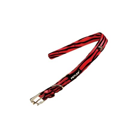 Petler Περιλαίμιο Σκύλου Κόκκινο/Μαύρο Zebra Small 1.6X26-41Cm