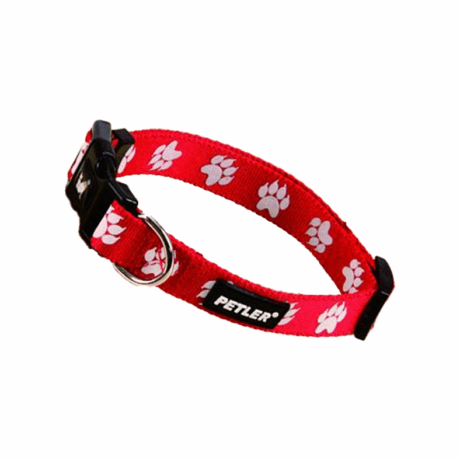 Petler Περιλαίμιο Σκύλου Shining Red Paw Medium 1.5/27-45Cm