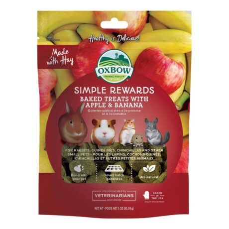 Oxbow Simple Rewards Λιχουδιά Τρωκτικών με Μήλο & Μπανάνα 85gr