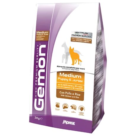 Gemon Puppy & Junior All Breeds Ξηρά Τροφή Κουταβιού Κοτόπουλο με Ρύζι 1kg Χύμα