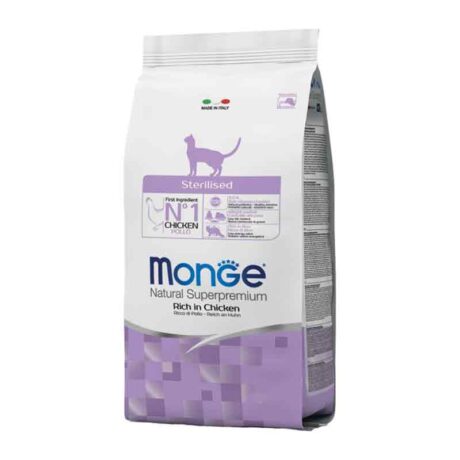 Monge Natural Superpremium Sterilised Ξηρά Τροφή Στειρωμένης Γάτας με Κοτόπουλο 400gr