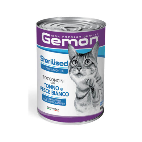 Gemon Κονσέρβα Στειρωμένης Γάτας με Κομματάκια Τόνου και Ψάρια του Ωκεανού 415gr
