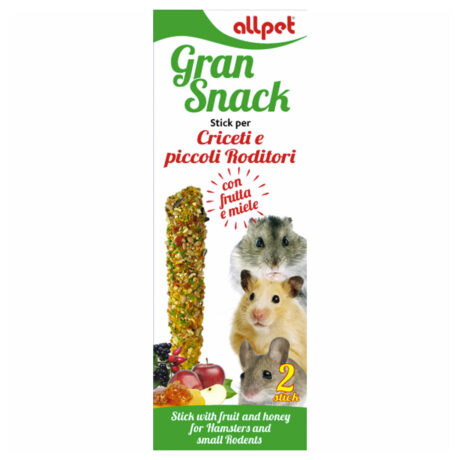All Pet Gran Snack Στικ Τρωκτικών με Μέλι και Φρούτα 2τμχ 110gr