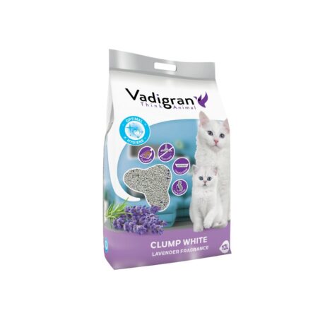 Vadigran White Coarse Lavender Άμμος Γάτας Μπετονίτης με Άρωμα Λεβάντα 10kg/12lt