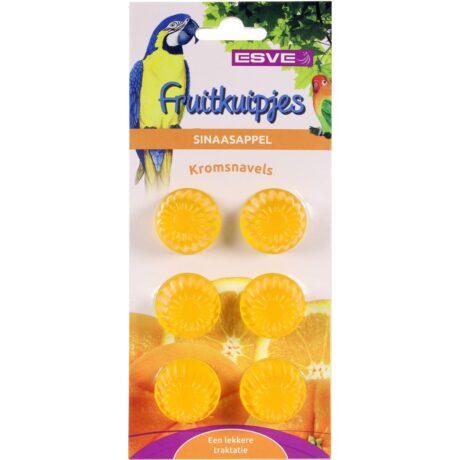 Esve Φρουτένια Λιχουδιά Παπαγάλων σε Κυπελλάκια Γεύση Πορτοκάλι 6τμχ 16gr