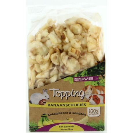 Esve Τopping Μπανάνας σε Σχήμα Δίσκων για Κουνέλια & Τρωκτικά 125gr