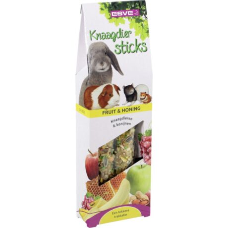 Esve Sticks Fruit Honing Λιχουδιά με Φρούτα & Μέλι για Κουνέλια και Τρωκτικά 2τμχ