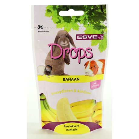 Esve Drops Με Μπανάνα για Κουνέλια & Τρωκτικά 75gr