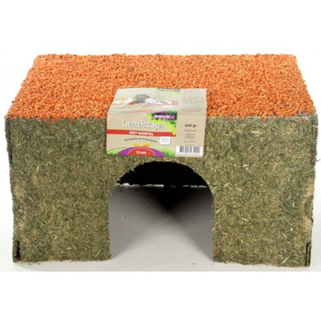 Esve Σπιτάκι από Χόρτο & Καρότο για Κουνέλια & Τρωκτικά Large 38x22x25cm