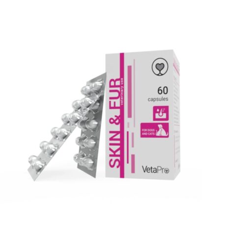 VetaPro Συμπλήρωμα Διατροφής Skin & Fur 60 Κάψουλες