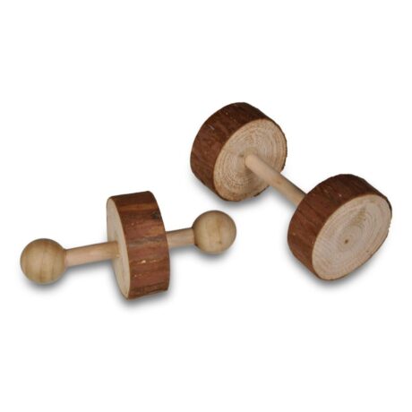 Vadigran Rodent Toy Wood Dumbbells Ξύλινα Παιχνίδια 2×9cm
