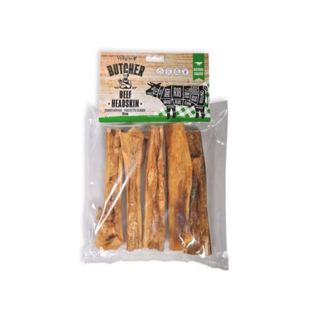Vadigran Butcher Natural Δέρμα Κεφαλής Βοδινού Λιχουδιά Σκύλου 20cm 250gr