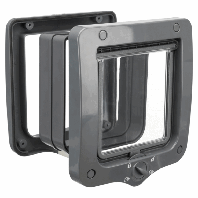 Πόρτα Γάτας Trixie 4 Κατευθύνσεων με Επέκταση Γκρι, Διαστάσεων 20x22cm 2