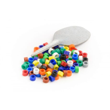 Sisal Fibre Δαχτυλίδια Πλαστικά σε Διάφορα Χρώματα 100τμχ