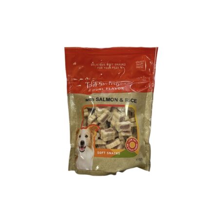 Tail Swingers Απαλά Σνακ Διπλής Γεύσης Ρύζι & Σολομός 125gr