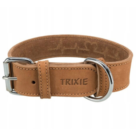Trixie Heartbeat Περιλαίμιο με Παχύ Δέρμα Καφέ Small/Medium 34-40cm/30mm