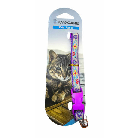 Pawcare Περιλαίμιο Γάτας με Λουλούδια Λιλά 10mm x 30 cm