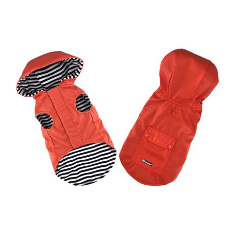 Pet Interest Αδιάβροχο Μπουφάν με Κουκούλα Κόκκινο 3XL 65cm