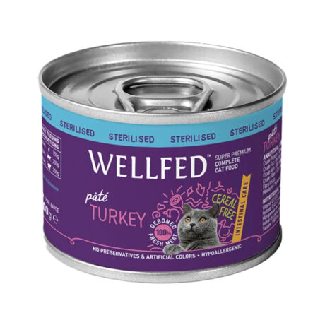 Wellfed Intestinal Κονσέρβα Στειρωμένης Γάτας Γαλοπούλα 200gr