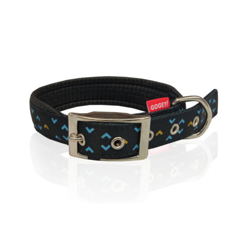 Pet Interest Motivo Nero Neoprene Κολάρο Σκύλου Μαύρο Small 1.5x40cm