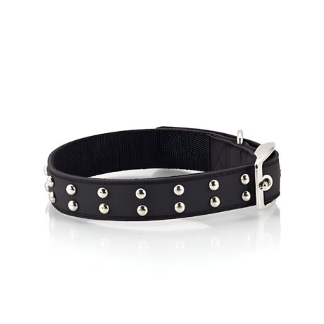 Pet Interest Stud Line Κολάρο Σκύλου Δερμάτινο Μαύρο XSmall 2mm x 25-30cm