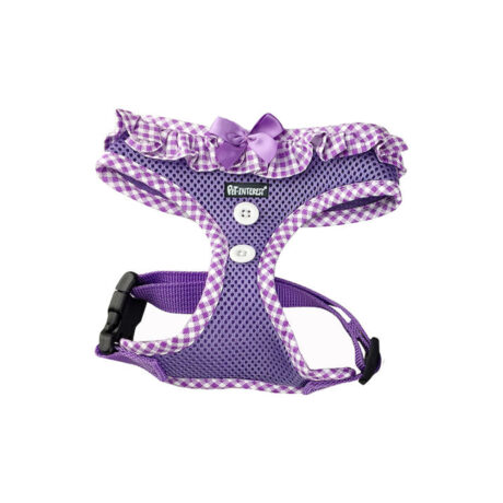 Pet Interest Σαμαράκι Σκύλου Mesh Harness Κάρο Μωβ Medium 40-48cm/17,5cm