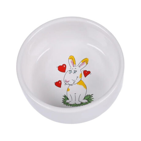 Flamingo Μπολ Τρωκτικών Λευκό 325ml 11cm