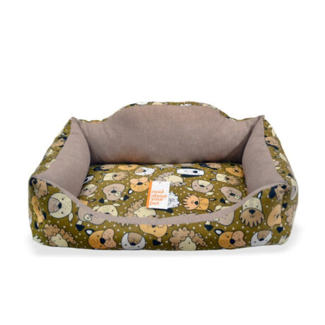 Madpet Deluxe Κρεβατάκι Σκύλου Τάμπα με Σχέδιο Σκυλάκια 55x43x17cm