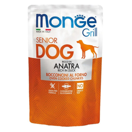 Monge Senior Grill Υγρή Τροφή Σκύλου με Πάπια 100gr