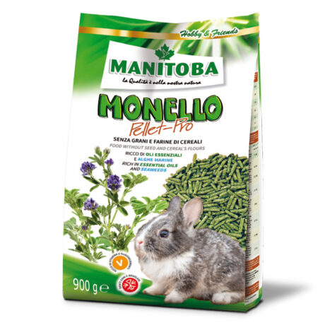 Manitoba Monello Pellet Pro Τροφή για Κουνέλια Μίνι σε Μορφή Μικρών Πέλλετ 900gr
