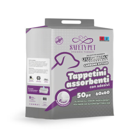 Safety Pet Quickdry Carbon Επιδαπέδιες Πάνες Σκύλου 60×60cm 50τμχ