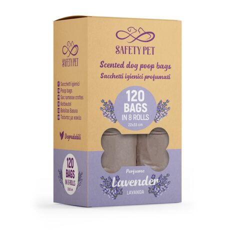 Safety Pet Σακούλες Περιττωμάτων με Άρωμα Λεβάντα 8 ρολλά 120τμχ
