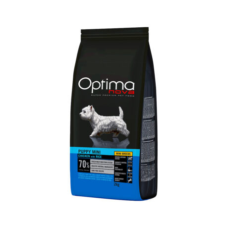 Optima Nova Puppy Mini Chicken & Rice Ξηρά Τροφή Κουταβιού με Κοτόπουλο & Ρύζι 2kg