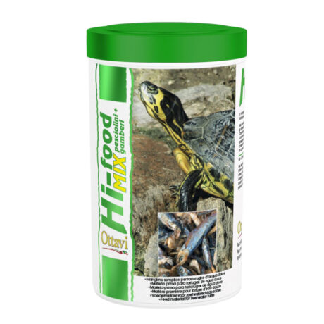 Ottavi Hi-Food Mix Τροφή για Χελώνες με Αποξηραμένα Ψάρια & Γαρίδες  1.200ml/200gr