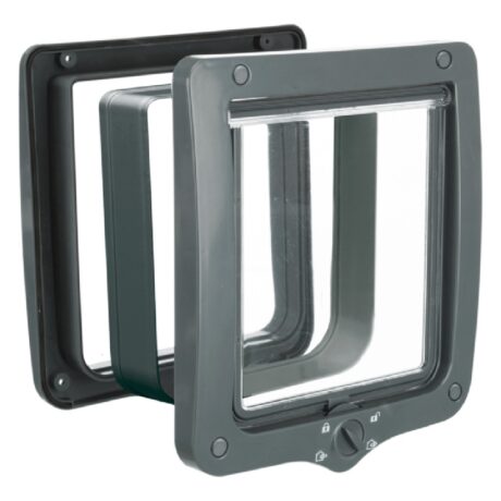 Trixie Flap Door XXL Πόρτα Γάτας 4 Κατευθύνσεων με Τούνελ Γκρι 24x28cm