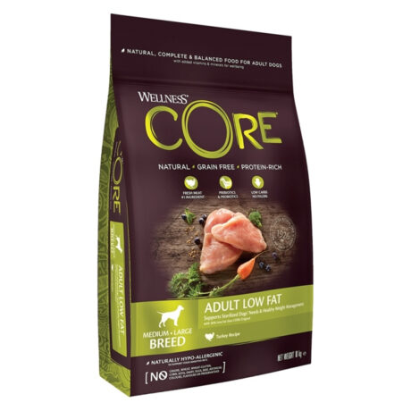 Wellness Core Adult Low Fat Medium - Large Breed Ξηρά Τροφή Σκύλου Γαλοπούλα Χωρίς Σιτηρά 1.8kg
