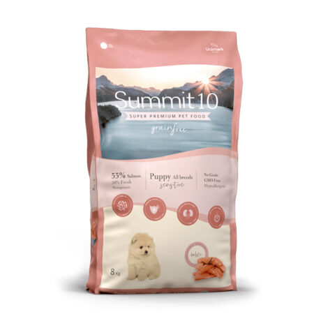 Summit10 Grain Free Puppy Dog Sensitive Μονοπρωτεϊνική Ξηρά Τροφή Χωρίς Σιτηρά με Φρέσκο Σολομό και Πατάτα 8kg