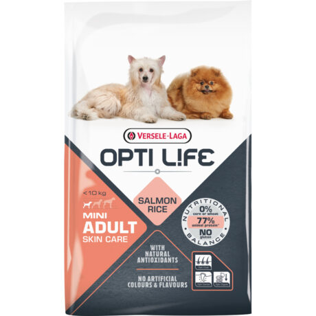 Opti Life Adult Skin Care Mini Salmon & Rice Ξηρά Τροφή Σκύλου 2.5kg