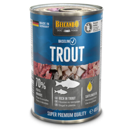 Belcando Baseline Υγρή Τροφή Σκύλου με Πέστροφα Χωρίς Σιτηρά σε Κονσέρβα 400gr