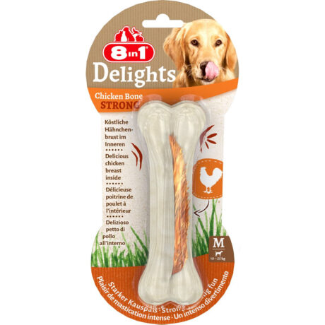 8 in 1 Delights Chicken Bone Strong Κόκκαλο Medium 90gr