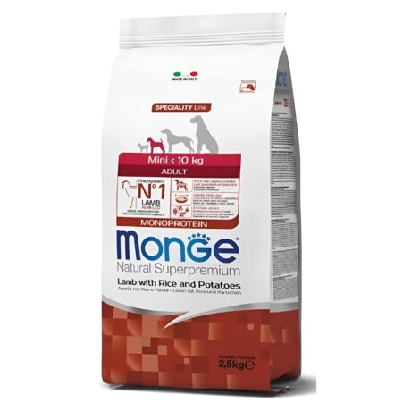 Monge Speciality Line Mini Ξηρά Τροφή για Ενήλικους Σκύλους Μικρόσωμων Φυλών με Αρνί, Πατάτες και Ρύζι 2.5kg